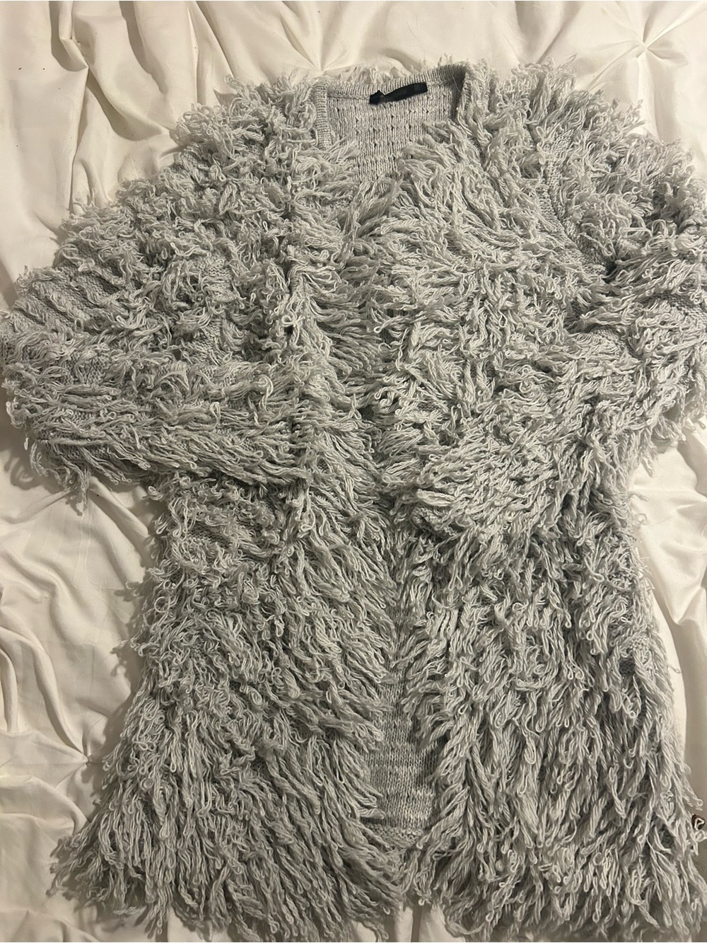 Shaggy Open-Front Cardigan with snaps so good on